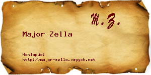 Major Zella névjegykártya