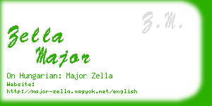 zella major business card
